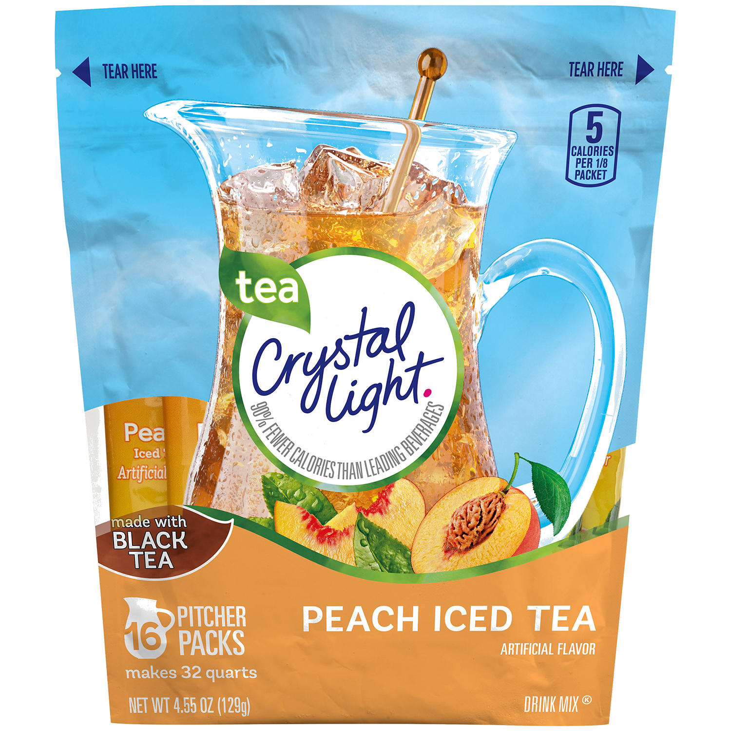 (image for) Crystal Light Peach Iced Tea Mix (16 ct.) - Click Image to Close